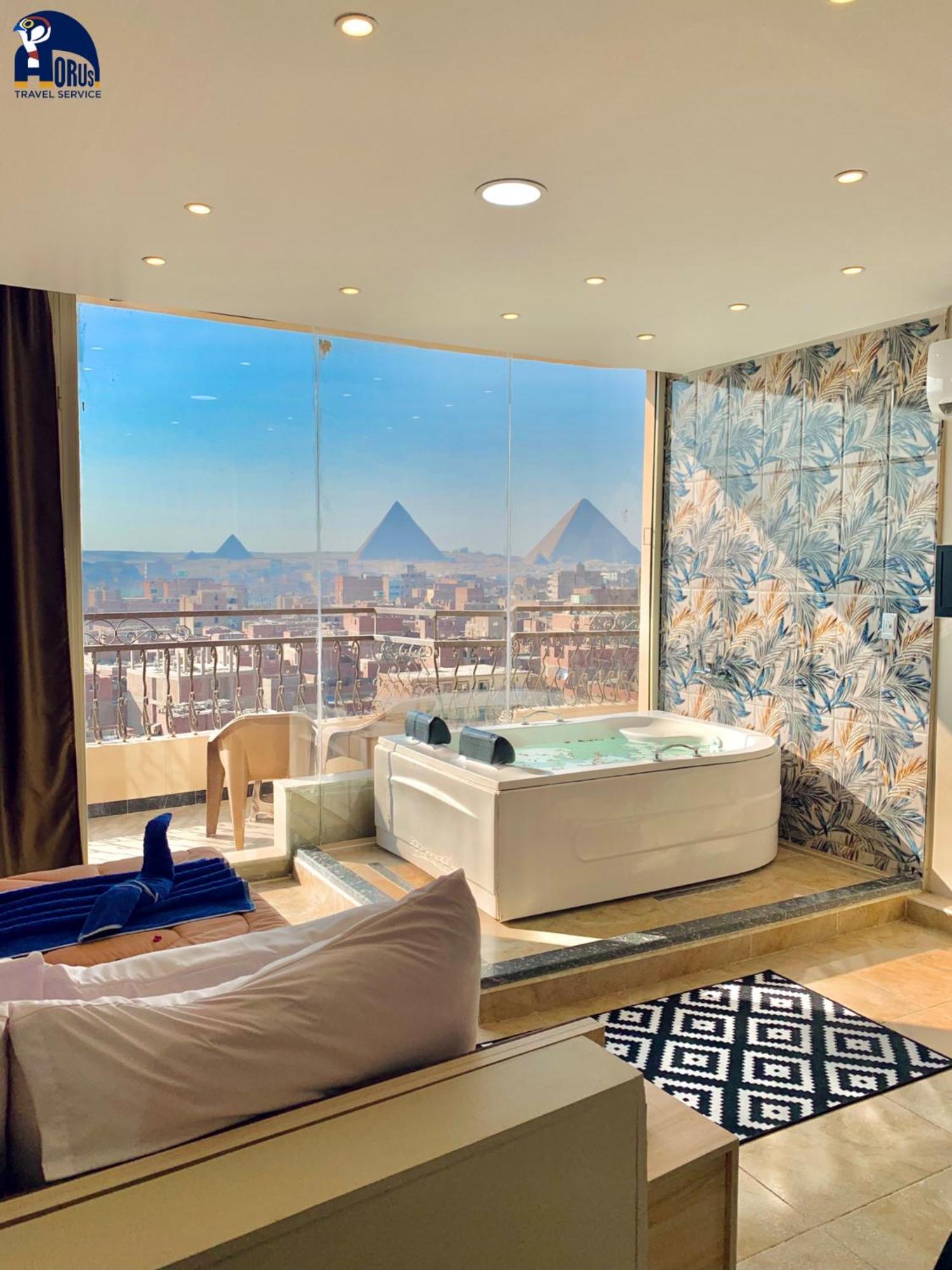 Horus Horizon Inn Pyramids View Kafret el-Gabal Exteriér fotografie